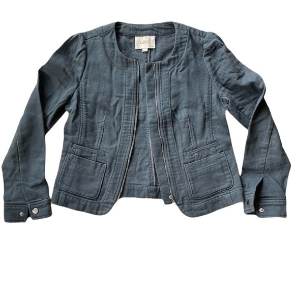 LOFT Blue Blazer Jacket - Picture 1 of 7